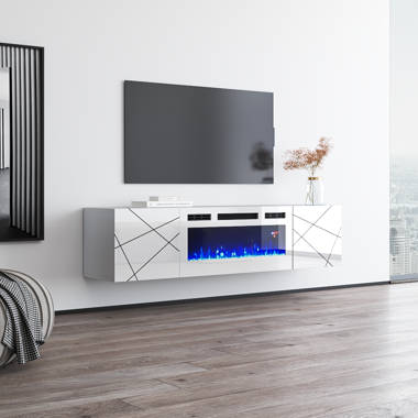 Chesler tv stand for tvs up to store 90 inches with electric fireplace included orren ellis